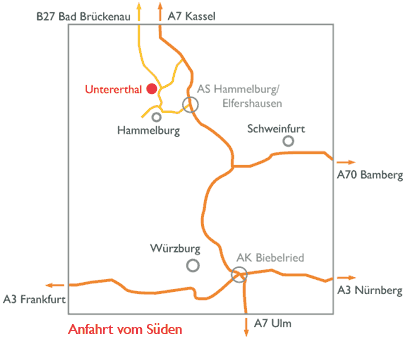 Anfahrt vom S&uuml;den Grafik